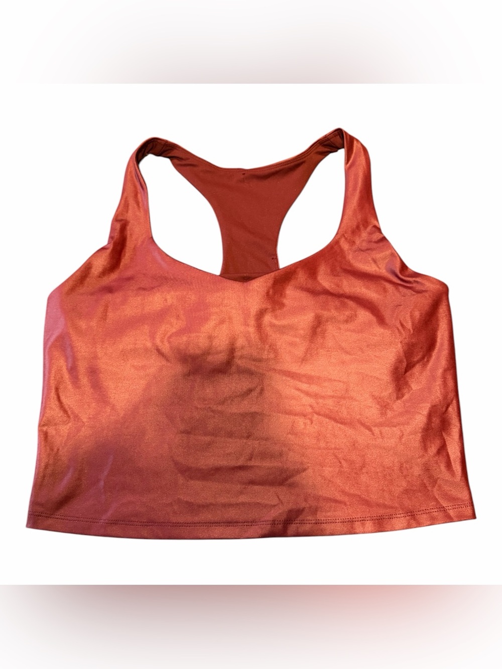 Fabletics Metallic Cropped Tank Sports Bra - EUC - Size L